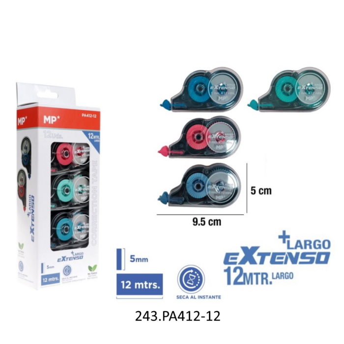 Corretor Fita - Cx. c/12 5mmx12mts.