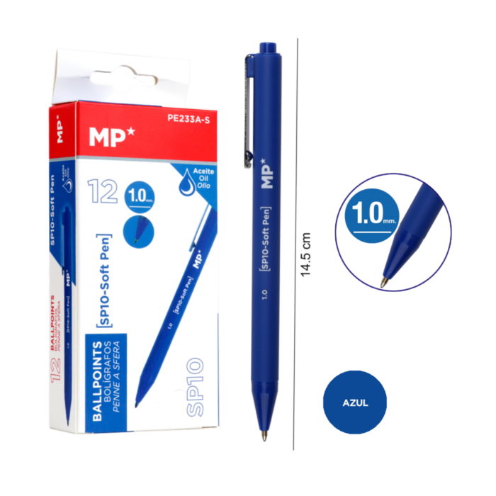 Esferográfica Óleo Azul 1mm