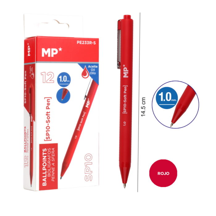 Esferográfica Óleo Vermelho 1mm