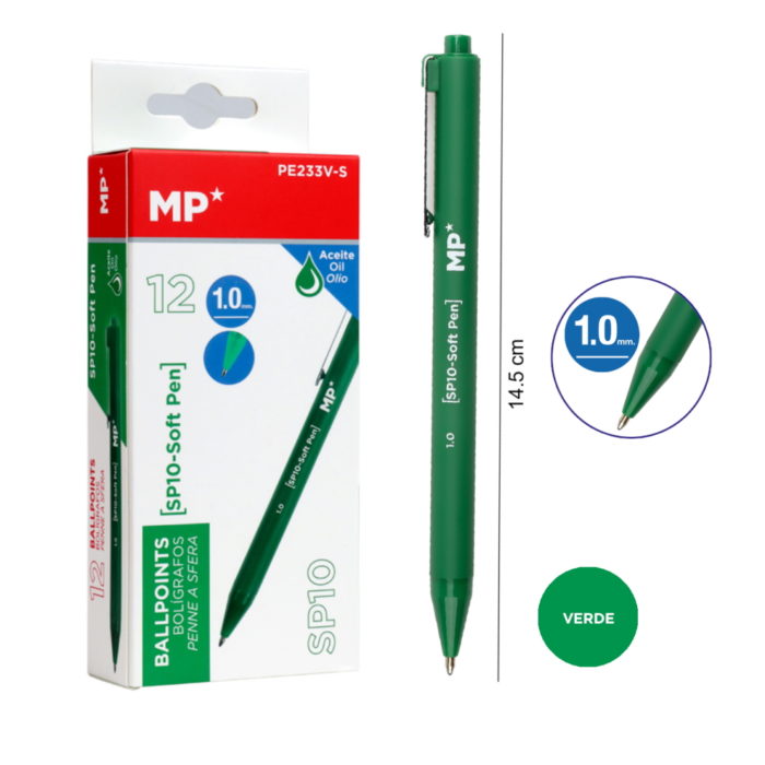 Esferográfica Óleo Verde 1mm