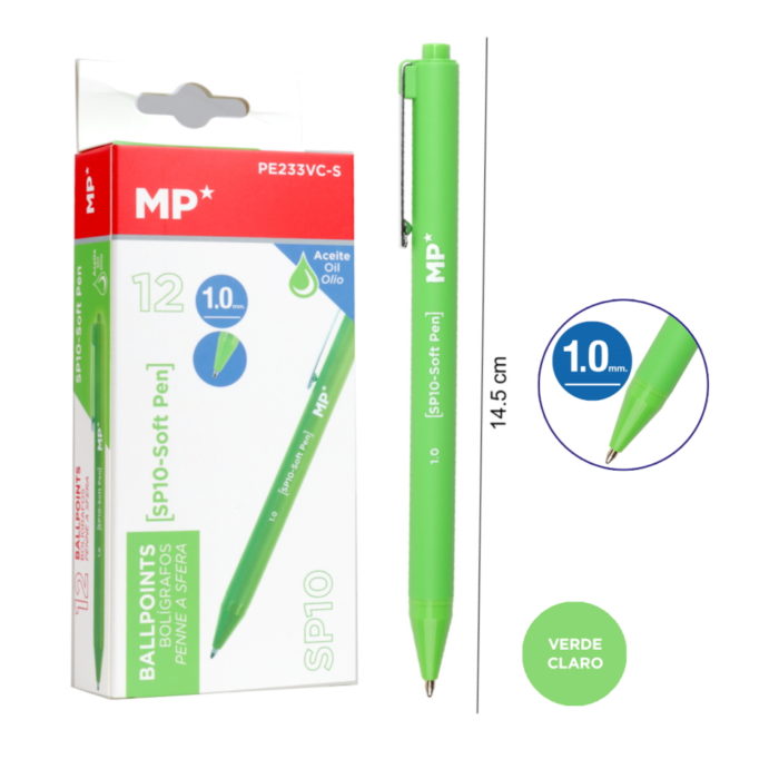 Esferográfica Óleo Verde Claro 1mm