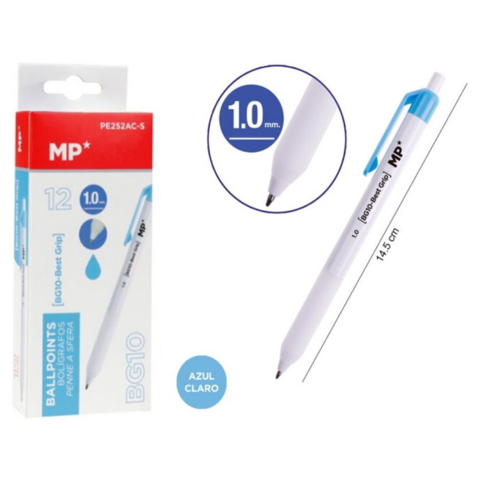 Esferográfica Tinta Líquida Azul Claro 1mm