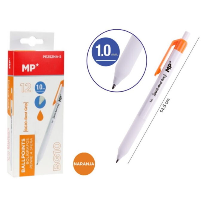 Esferográfica Tinta Líquida Laranja 1mm