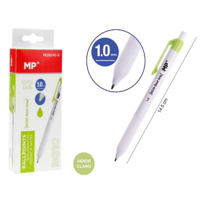 Esferográfica Tinta Líquida Verde Claro 1mm