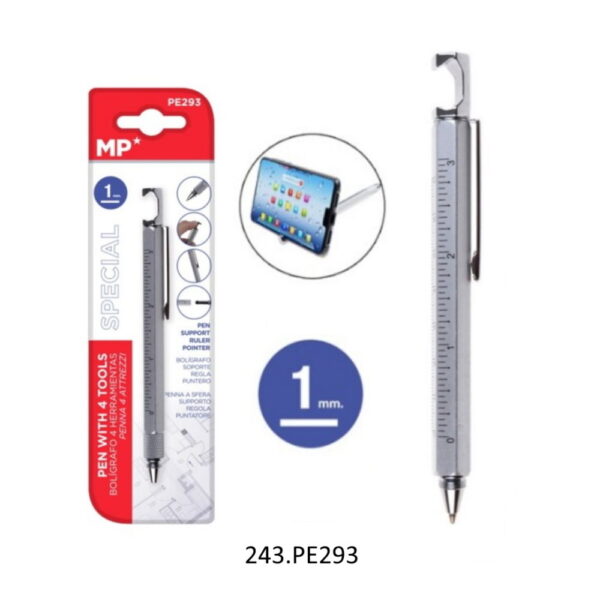 Esferográfica Régua/Suporte 1mm