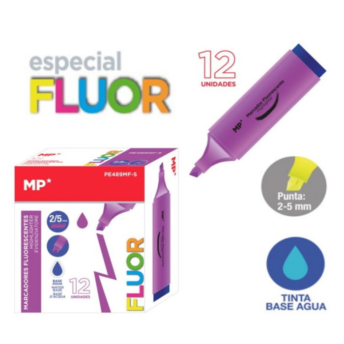 Marcador Fluorescente Roxo 2-5mm