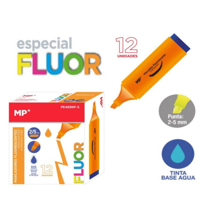 Marcador Fluorescente Laranja 2-5mm