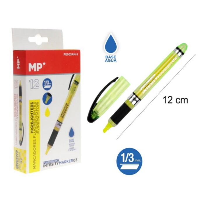 Caneta Marcador Fluorescente Amarelo 1/3mm