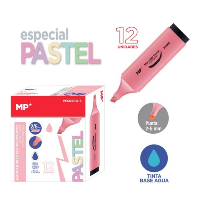Marcador Pastel Rosa 2-5mm