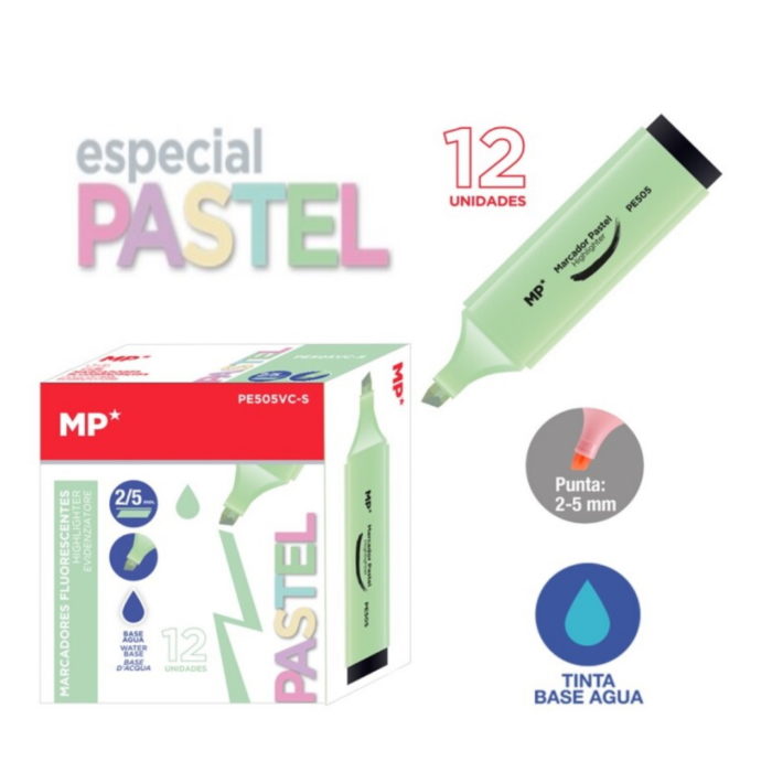 Marcador Pastel Verde Claro 2-5mm