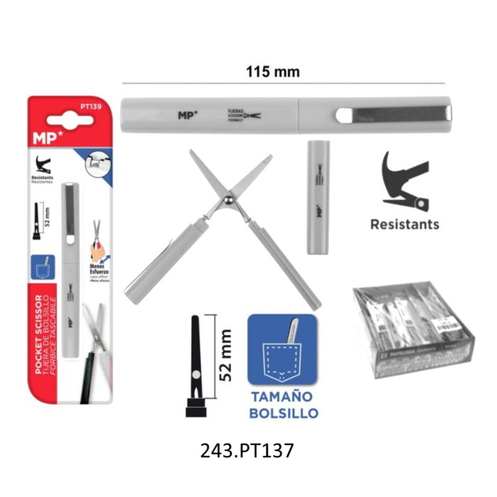 Tesoura de Bolso Cinza 115mm