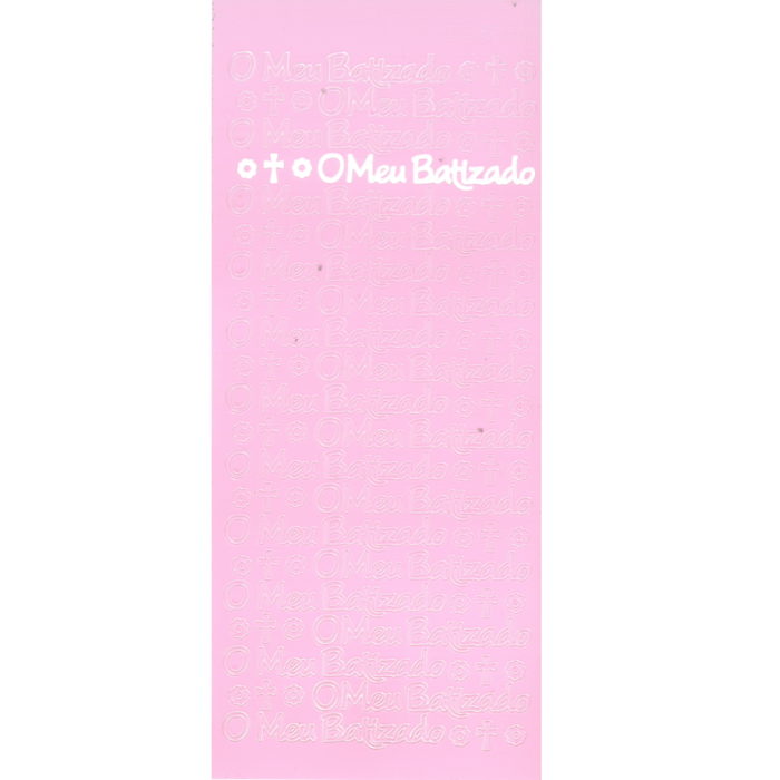 Sticker Rosa "O Meu Batizado"