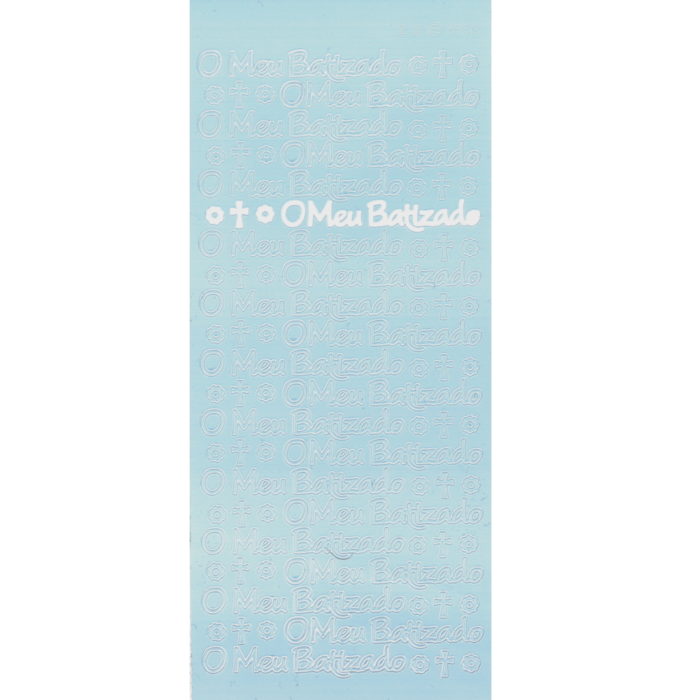 Sticker Azul "O Meu Batizado"