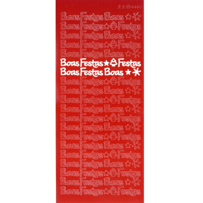 Sticker Vermelho "Boas Festas"
