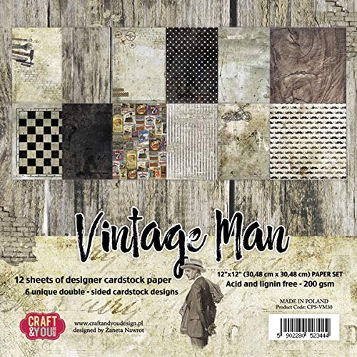 Bloco Vintage Man 305x305mm