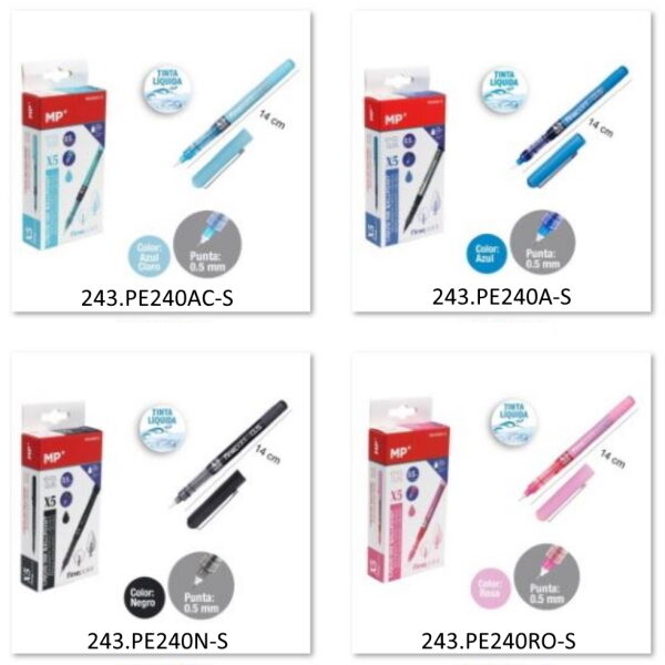 Esferográfica Tinta Líquida 0.5mm Expositor 240