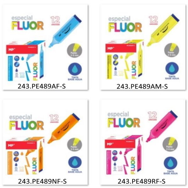 Marcadores Fluorescentes 2-5mm Expositor 489