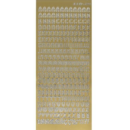 Sticker Alfabeto Caps Ouro