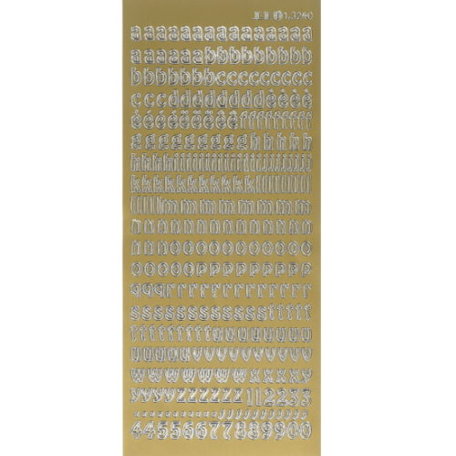 Sticker Alfabeto Small Ouro