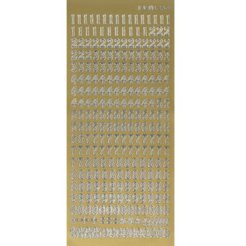 Sticker Numeros Ouro