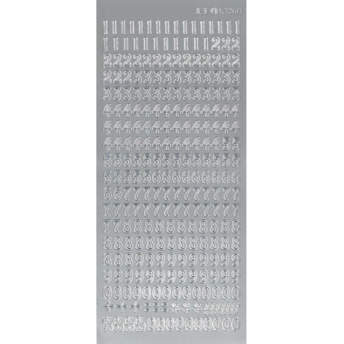 Sticker Numeros  Prata