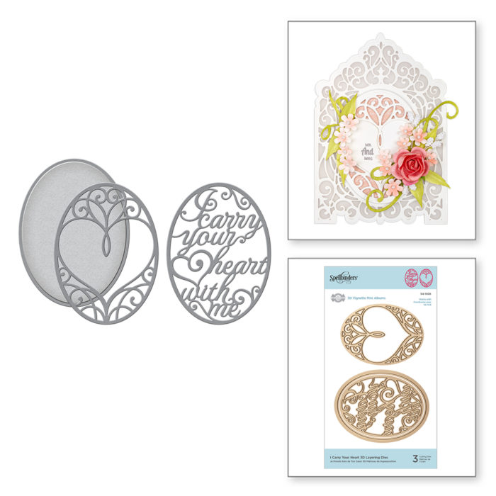 Cortante Spellbinders I Carry Your Heart 3D ~95x71mm