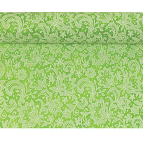 Rolo TNT Estampado Merleto Verde 0.53x9Mts. 60gr.