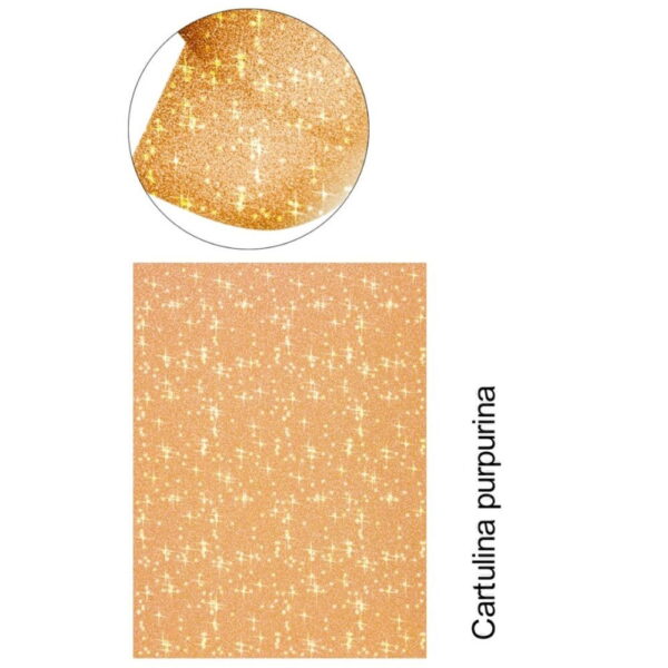 Cartolina Purpurina Bronze A-4 Pack 25fls. 250gr.