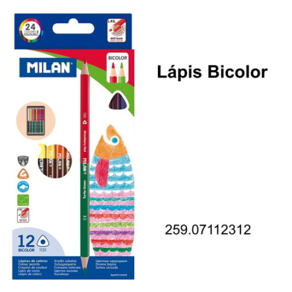 Lápis Bicolor Milan Cx. 12un.