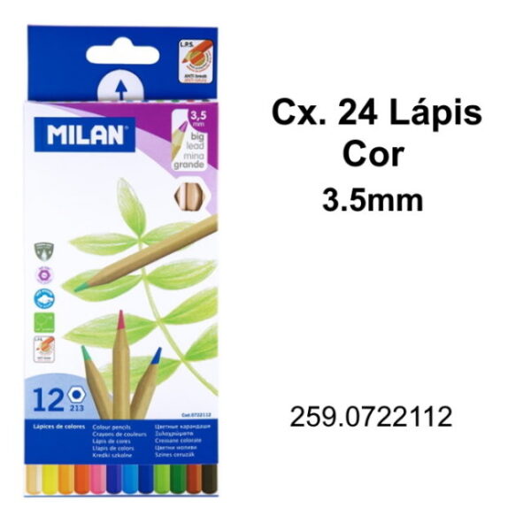 Lápis Cor Mina Milan 3.5mmCx. 12un.