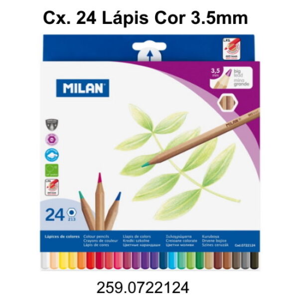 Lápis Cor Mina Milan 3.5mm Cx. 24un.