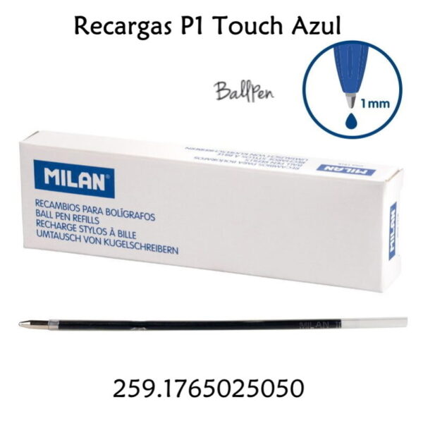 Recargas P1 Touch Azul Milan Cx. 50un.