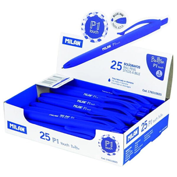 Esferográfica P1 Azul Milan Exp. 25un.