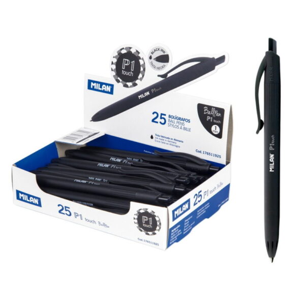 Esferográfica P1 Preto Milan Exp. 25un.
