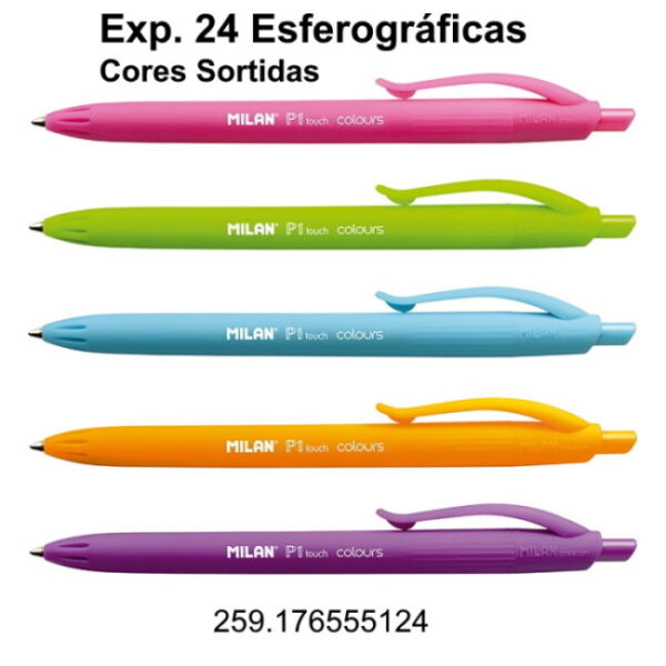 Esferográficas Cores Sortidas Milan Exp. 24un.