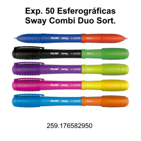 Esferográfica Sway Combi Sort. Milan Exp. 50un.