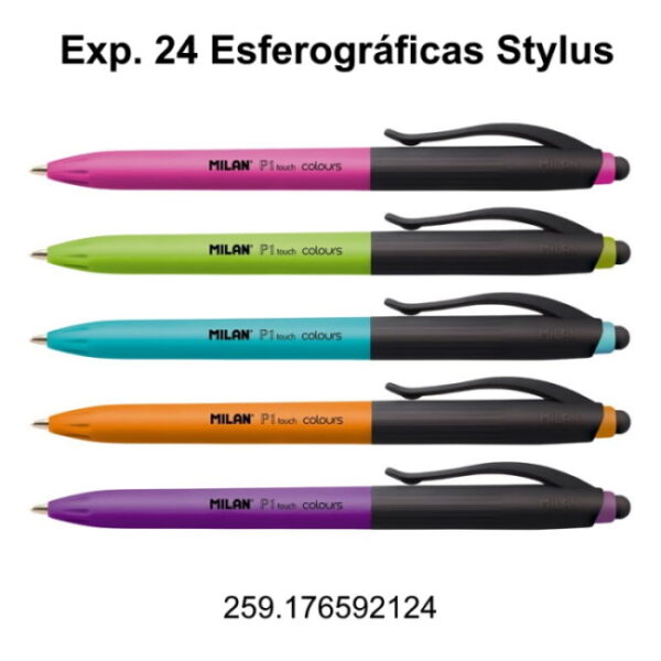 Esferográfica Stylus Milan Exp. 24un.