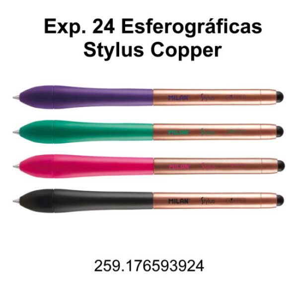 Esferográfica Stylus Copper  Milan ExP. 24un.