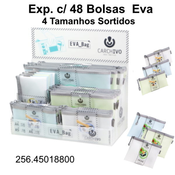 Bolsas Eva Carchivo Exp. 48un.- 4 Tamanhos Sortidos