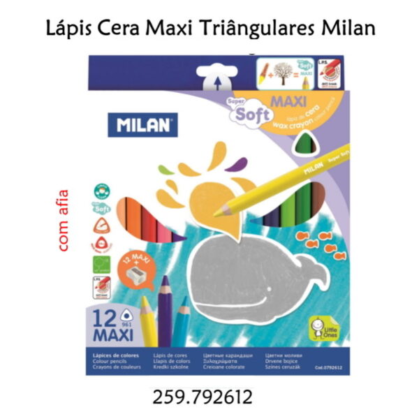 Lápis Cera Triangulares Milan Cx. 12un.