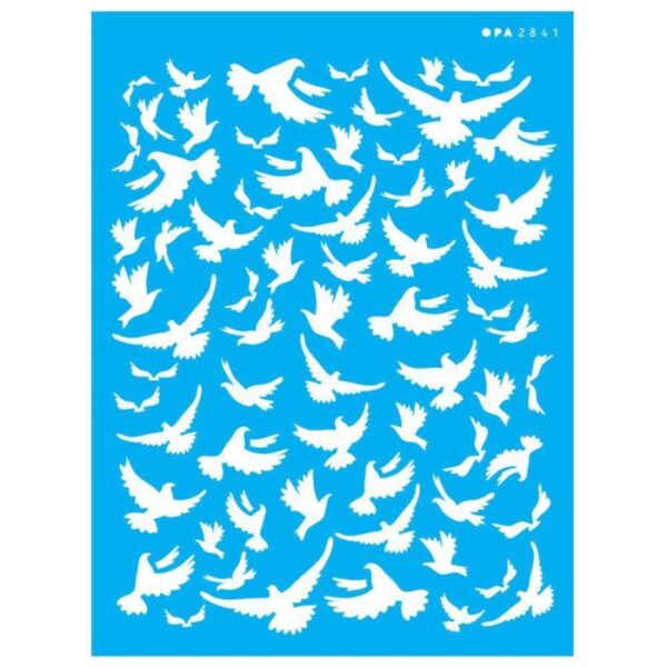 Stencil Opa 15x20  Pássaros