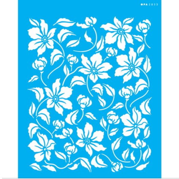 Stencil Opa 20X25 Flores do Campo II
