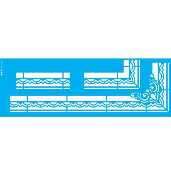 Stencil Opa 10x30 Moldura Cantoneira I