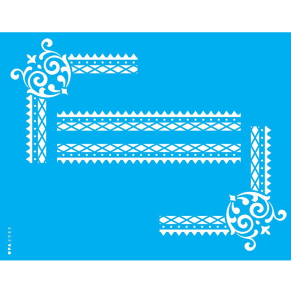 Stencil Opa 20X25 Moldura Cantoneira II