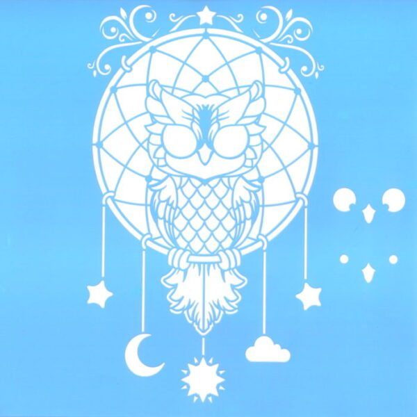 Stencil Opa 30.5x30.5 Filtro dos Sonhos Coruja