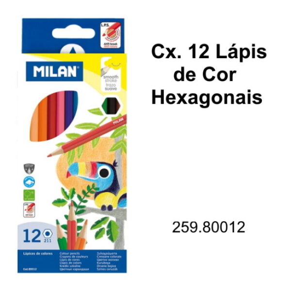 Lápis Cor Hexagonais 211 Milan Cx. 12un.