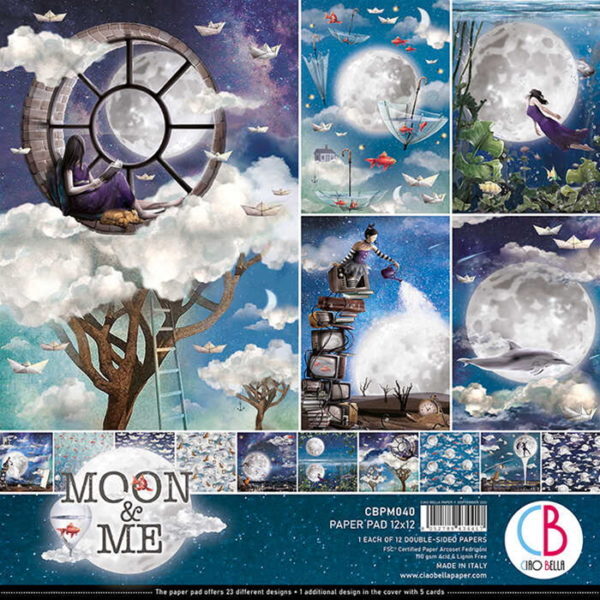 Paper Pad Moon & Me 305x305mm 12fls.