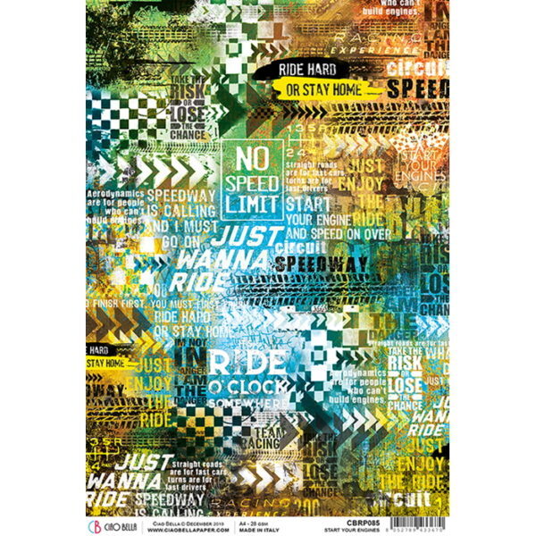 Papel Arroz Start Your Engines A-4