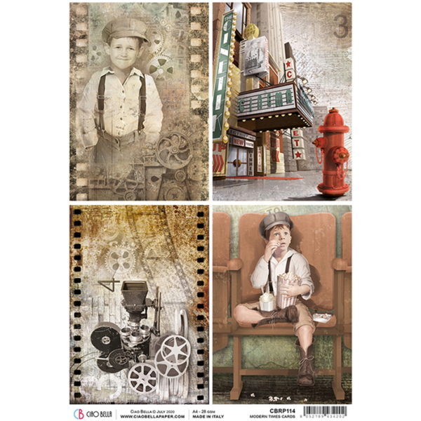 Papel Arroz Modern Times Cards A-4
