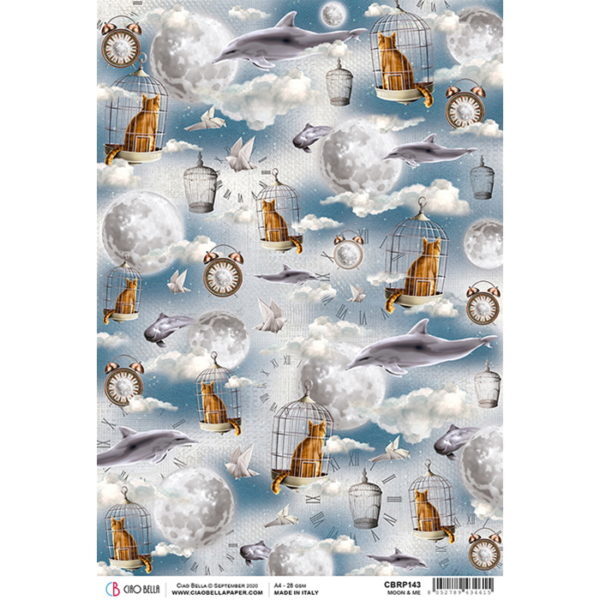 Papel Arroz Moon & Me A-4